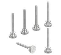 sourcing map M4x30mm Knurled Thumb Screws, 304 Stainless Steel Diamond Head Thumb Screws Metric Knurled Head Bolts with Shoulder Grip Knobs Hand Tighten Thread Fasteners, 12mm Dia. 6 Pcs