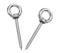 sourcing map M4x40mm Eye Hooks 2.4x0.7x0.7 Inch 304 Stainless Steel Eye Bolts Hammock Hooks for Screw Eyes Hanging Swing, Yoga Hammock Stand, Pack of 2