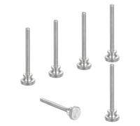 sourcing map M4x40mm Knurled Thumb Screws, 304 Stainless Steel Diamond Head Thumb Screws Metric Knurled Head Bolts with Shoulder Grip Knobs Hand Tighten Thread Fasteners, 12mm Dia. 6 Pcs