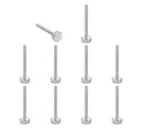 sourcing map M4x40mm Knurled Thumb Screws, 304 Stainless Steel Flat Head Thumb Screws Metric Diamond Knurled Head Bolts Grip Knobs Hand Tighten Thread Fasteners, 12mm Dia. 12 Pcs