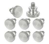 sourcing map M4x5mm Knurled Thumb Screws, 304 Stainless Steel Diamond Head Thumb Screws Metric Knurled Head Bolts with Shoulder Grip Knobs Hand Tighten Thread Fasteners, 12mm Dia. 8 Pcs