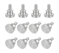 sourcing map M4x6mm Knurled Thumb Screws, 304 Stainless Steel Diamond Head Thumb Screws Metric Knurled Head Bolts with Shoulder Grip Knobs Hand Tighten Thread Fasteners, 12mm Dia. 12 Pcs