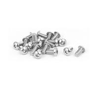 sourcing map M4x8mm 316 Stainless Steel Round Button Head Hex Socket Cap Screw Bolt 20pcs