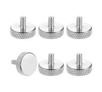 sourcing map M4x8mm Knurled Thumb Screws, 304 Stainless Steel Flat Head Thumb Screws Metric Diamond Knurled Head Bolts Grip Knobs Hand Tighten Thread Fasteners, 16mm Dia. 6 Pcs