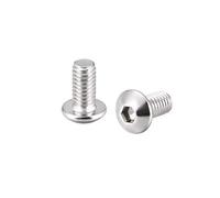sourcing map M4x8mm Machine Screws Hex Socket Round Head Screw 304 Stainless Steel Fasteners Bolts 20pcs