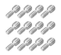 sourcing map M4x8mm to M6x6mm Double End Threaded Stud Screw Bolt, 12Pcs 304 Stainless Steel Thread Reducer Adapter for Furniture Machinery Assembly Fastener