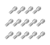 sourcing map M4x8mm to M6x6mm Double End Threaded Stud Screw Bolt, 14Pcs 304 Stainless Steel Thread Reducer Adapter for Furniture Machinery Assembly Fastener