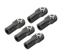 sourcing map M4xL22mm Lever Steering Linkage Tie Rod Ball Head Link Joint End for RC Crawler Car 5 Pcs, Black