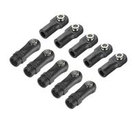 sourcing map M4xL24mm 22mm Lever Steering Linkage Tie Rod Ball Head Link Joint End for RC Crawler Car 10 Pcs, Black
