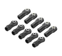 sourcing map M4xL25mm 22mm Lever Steering Linkage Tie Rod Ball Head Link Joint End for RC Crawler Car 10 Pcs, Black