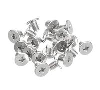 sourcing map M5-0.8 x 6mm 20Pcs Flat Round Head Screws 304 Stainless Steel Phillips Drive Machine Screws Hardware Fastener for Furniture Connection