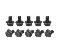 sourcing map M5-0.8x8mm Hex Serrated Flange Bolts 10.9 Grade Carbon Steel Screws 25pcs