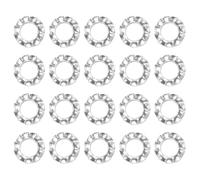 sourcing map M5 100Pcs External Tooth Washers, 304 Stainless Steel Tooth Locking Ring Washers Quick Speed Star Nut Locking Fastener Fastener, Silver