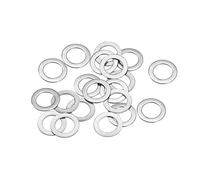 sourcing map M5 304 Stainless Steel Flat Washers, 20pcs 5x8x0.1mm Ultra Thin Flat Spacers for Screw Bolt, Electronic Repair, Automotive