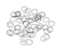 sourcing map M5 304 Stainless Steel Flat Washers, 50pcs 5x8x0.1mm Ultra Thin Flat Spacers for Screw Bolt, Electronic Repair, Automotive