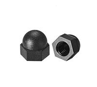 sourcing map M5 Cap Nut, Hex Acorn Dome Head Nuts for Screws Bolts Nylon Black 20 Pcs