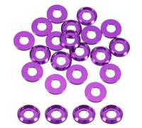sourcing map M5 Cone Cup Countersunk Washers,Hole Dia 5mm/0.2" Aluminum Gaskets Cup Head Washer Gasket for Screw RC/FPV/PC/Drone/Mechanical Accessories Model Parts,Pack of 20 Pcs(Purple)