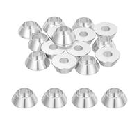 sourcing map M5 Cone Cup Washers, Anodized Aluminum Gaskets Cup Head Washer Gasket for Screw RC/FPV/PC/Drone/Mechanical Accessories Model Parts, Pack of 20 (Silver Tone)