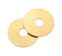 sourcing map M5 Flat Washer, 10 Pcs Brass Ring Flat Washers 20mm OD 1mm Thick Metal Sealing Gasket Ring for Screws Bolts Nuts