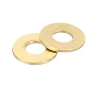 sourcing map M5 Flat Washer, 100 Pcs Brass Ring Flat Washers 12mm OD 1mm Thick Metal Sealing Gasket Ring for Screws Bolts Nuts