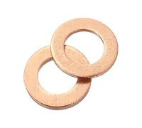 sourcing map M5 Flat Washer, 26 Pcs Copper Ring Flat Washers 9mm OD 1mm Thick Metal Sealing Gasket Ring for Screws Bolts Nuts