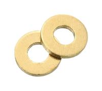 sourcing map M5 Flat Washer, 30 Pcs Brass Ring Flat Washers 12mm OD 1.5mm Thick Metal Sealing Gasket Ring for Screws Bolts Nuts