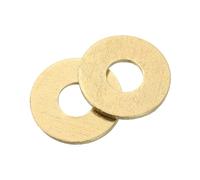 sourcing map M5 Flat Washer, 30 Pcs Brass Ring Flat Washers 14mm OD 1mm Thick Metal Sealing Gasket Ring for Screws Bolts Nuts