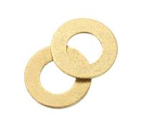 sourcing map M5 Flat Washer, 80 Pcs Brass Ring Flat Washers 10mm OD 1mm Thick Metal Sealing Gasket Ring for Screws Bolts Nuts