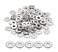 sourcing map M5 Flat Washer for Screw, 120Pcs Metal Washers 5MM ID x 15MM OD x 2MM Thick