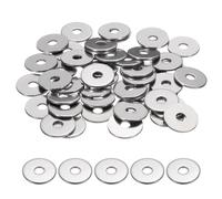 sourcing map M5 Flat Washer for Screw, 60Pcs Metal Washers 5MM ID x 20MM OD x 1.5MM Thick