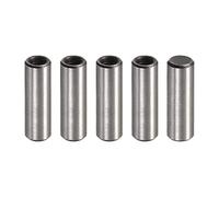 sourcing map M5 Internal Thread Dowel Pin 5pcs 8x25mm Chamfering Flat Carbon Steel Cylindrical Pin Bed Bookshelf Metal Devices Industrial Pins