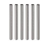 sourcing map M5 Internal Thread Dowel Pin 6pcs 8x100mm Chamfering Flat Carbon Steel Cylindrical Pin Bed Bookshelf Metal Devices Industrial Pins