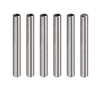 sourcing map M5 Internal Thread Dowel Pin 6pcs 8x80mm Chamfering Flat Carbon Steel Cylindrical Pin Bed Bookshelf Metal Devices Industrial Pins