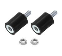 sourcing map M5 Rubber Mounts, 2Pcs 15x20mm(DxH) Rubber Cylindrical Anti Vibration Isolator Shock Absorber with Lock Nut for Car Bobbin Generator Air Compressors