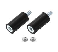 sourcing map M5 Rubber Mounts, 2Pcs 15x30mm(DxH) Rubber Cylindrical Anti Vibration Isolator Shock Absorber with Lock Nuts for Car Bobbin Generator Air Compressors