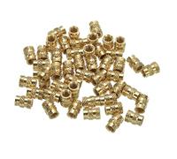 sourcing map M5 Threaded Inserts, 50 Pcs Metric Knurled Nuts Brass Heat-Set Inserts for Plastic, 3D Printing Components