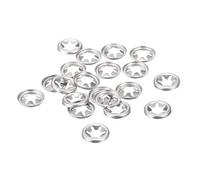 sourcing map M5 Washer 4.6mm I.D. 12mm O.D. Internal Tooth Lock Washers Push-On Locking Speed Clip 304 Stainless Steel 20pcs