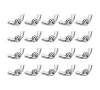 sourcing map M5 Wing Nuts, Carbon Steel Zinc Plated Fasteners Parts Hurrican Screws Hand Twist Tighten Ear Butterfly Nut, 20pcs