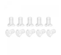 sourcing map M5 x 10mm Plastic Phillips Machine Screws, PC Flat Head Machine Bolts Transparent 25pcs