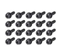 sourcing map M5 x 18mm Carbon Steel Phillips Pan Head Machine Screws Bolts Combine with Spring Washer and Plain Washers 20pcs