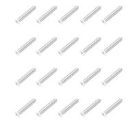 sourcing map M5 x 30mm Flat Countersunk Head Machine Screws 304 Stainless Steel Full Thread Phillips Drive Cross Screw for Furniture Connection Electrical Appliances (White, Pack of 20)