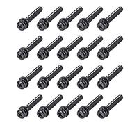 sourcing map M5 x 40mm Carbon Steel Phillips Pan Head Machine Screws Bolts Combine with Spring Washer and Plain Washers 20pcs