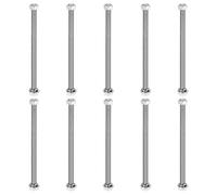 sourcing map M5 x 90mm 304 Stainless Steel Hex Head Screws Bolts, Nuts, Flat & Lock Washers Assortment Kit, Fully Threaded, Bright Finish for Home, Electronic, Machine, 10 Sets