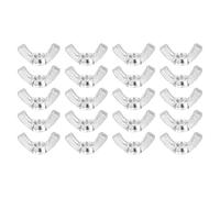 sourcing map M5x0.8mm Wing Nut 100 Pcs, Carbon Steel Butterfly Wing Nuts Fasteners Parts Hand Twist Tighten Wing Nuts for Machinery Electronic Equipment DIY, White