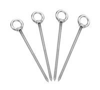 sourcing map M5x100mm Eye Hooks 4.9x1x1 Inch 304 Stainless Steel Eye Bolts Hammock Hooks for Screw Eyes Hanging Swing, Yoga Hammock Stand, Pack of 4