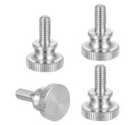 sourcing map M5x10mm Knurled Thumb Screws, 304 Stainless Steel Diamond Head Thumb Screws Metric Knurled Head Bolts with Shoulder Grip Knobs Hand Tighten Thread Fasteners, 16mm Dia. 4 Pcs