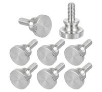 sourcing map M5x10mm Knurled Thumb Screws, 304 Stainless Steel Diamond Head Thumb Screws Metric Knurled Head Bolts with Shoulder Grip Knobs Hand Tighten Thread Fasteners, 16mm Dia. 8 Pcs