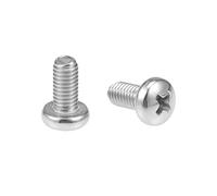 sourcing map M5x10mm Machine Screws Phillips Cross Pan Head Screw 304 Stainless Steel Fasteners Bolts 20Pcs