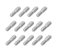 sourcing map M5x10mm to M6x10mm Double End Threaded Stud Screw Bolt, 14Pcs 304 Stainless Steel Thread Reducer Adapter for Furniture Machinery Assembly Fastener