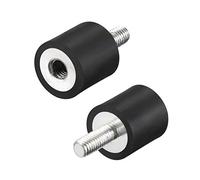 sourcing map M5x12mm Male Female Rubber Mounts, Shock Absorber, for Motor Generator Compressor Garage Reverse Osmosis Pump Impact Air Generator Car Bobbins, D15mmxH15mm 2pcs